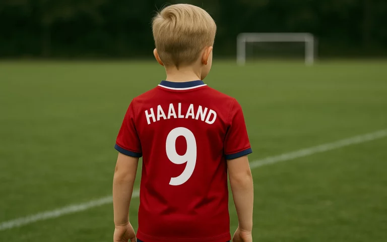 billig fotballdrakt til barn haaland trykk